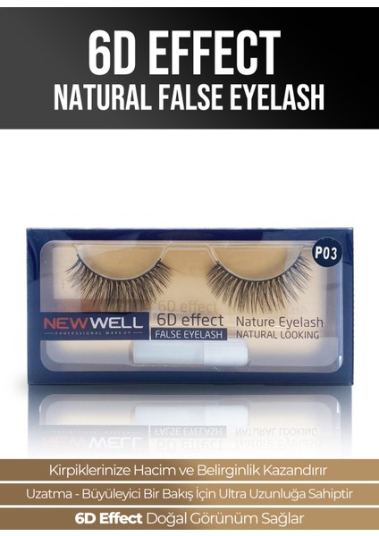 6D Effect Natural False Eyelash P03