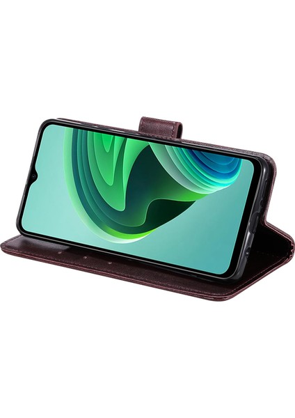 Xiaomi Için Redmi Note 11E 5g/redmi 10 5g/redmi 10 Prime+ 5g Contom Anti-Cüzdan Stand Tasarımı Baskılı Mandala Çiçek Pu Deri Telefon Flip Cover Telefon Vaka-Kahverengi (Yurt Dışından)