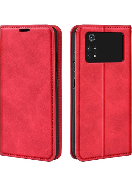 Xiaomi Için Poco M4 Pro 4g Manyetik Otomatik Absorbed Stand Kapak Cilt Touch Hissed Pu Deri Cüzdan Telefon Kedisi (Yurt Dışından) fiyatları