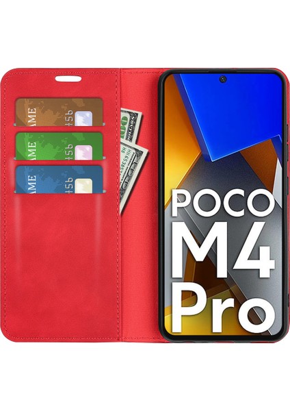 Xiaomi Için Poco M4 Pro 4g Manyetik Otomatik Absorbed Stand Kapak Cilt Touch Hissed Pu Deri Cüzdan Telefon Kedisi (Yurt Dışından) fırsatları
