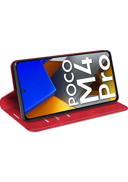 Xiaomi Için Poco M4 Pro 4g Manyetik Otomatik Absorbed Stand Kapak Cilt Touch Hissed Pu Deri Cüzdan Telefon Kedisi (Yurt Dışından) indirimleri