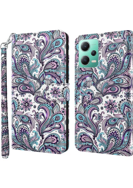 Xiaomi Için Redmi Note 12 5g (Çin)/(Hindistan)/(Global)/poco X5 5g Deri Telefon Kılıfı 3D Desen Baskı Stand Standı Cüzdan Kapak-Impatienler (Yurt Dışından) fiyatları