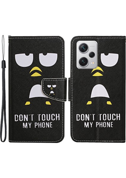 Xiaomi Redmi Için Note 12 Pro 5g/note 12 Pro Speed ​​5g/poco X5 Pro 5g Deri Desen Cüzdan Stand Telefon Case Penguin (Yurt Dışından)