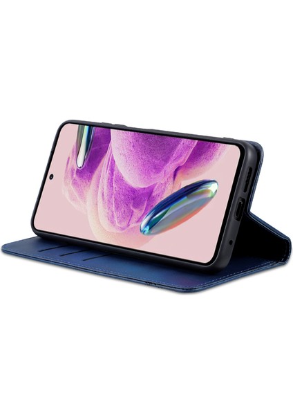 Xiaomi Için Redmi Note 12S 4g Görüntüleme Standı Pu Deri Cüzdan Kılıfı Flip Folio Telefon Kapak Blue (Yurt Dışından) modelleri