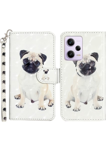 Xiaomi Için Poco X5 Pro 5g/redmi Note 12 Pro Hız 5g/not 12 Pro 5g 3D Desen Baskı Telefon Kılıfı Pu Deri Cüzdan Stand Önleme Anti-Drop Kapak Dog (Yurt Dışından) fiyatları