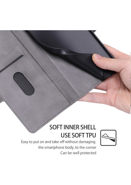 Xiaomi Için Redmi Note 12 4g Pu Deri Kılıf Kart Yuvası Stand Flip Telefon Kapağı Black (Yurt Dışından)