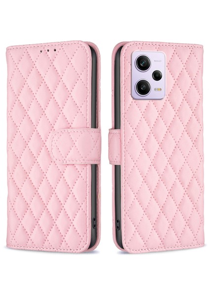 Xiaomi Redmi Için Cüzdan Telefon Kılıfı Not 12 Pro 5g/not 12 Pro Hız 5g/poco X5 Pro 5g Pu Deri Kılıf Stand Flip Folio Telefon Kapak-Pembe (Yurt Dışından)