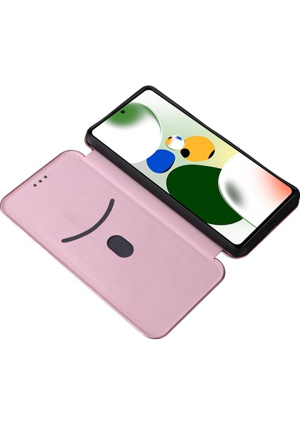 Xiaomi Redmi Için Note 12 Pro Speed ​​5g/note 12 Pro 5g/poco X5 Pro 5g Telefon Kılıfı Pu Deri Karbon Fiber Doku Stand Kartı Yuvası Telefon Kapak Çizgisi Altın (Yurt Dışından)