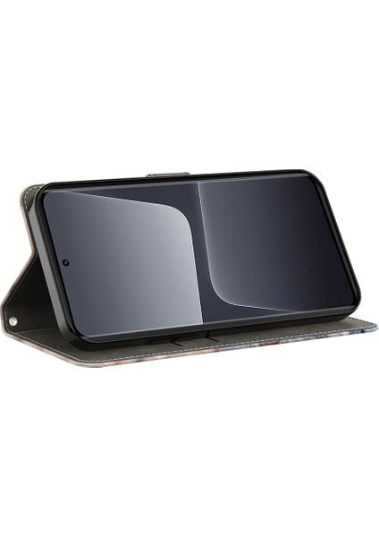 Xiaomi Için Redmi Not 12 4g Pu Deri Flip Telefon Kılıfı 3D Desen Basılı Cüzdan Stand Kapak Pembe Çiçekler (Yurt Dışından)