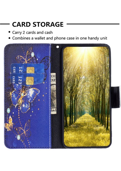 Xiaomi Için 13 Lite/civi 2 5g Cüzdan Telefon Kılıf Deseni Baskı Pu Deri Flip Stand Kapak-Melez Kelebekler (Yurt Dışından)