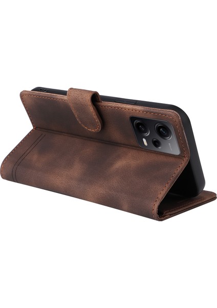 Xiaomi Redmi Için Note 12 Pro 5g/note 12 Pro Speed ​​5g/poco X5 Pro 5g Deri Cüzdan Stand Telefon Kılıfı Cilt Touch Cover-Brown (Yurt Dışından)