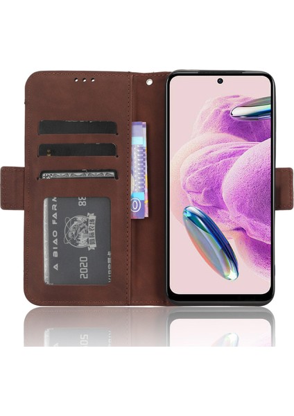 Xiaomi Redmi Için Note 12S 4g Pu Deri Kılıf Birden Fazla Kart Yuvası, Cep Telefonu Stand Cüzdan Kapak Kılıfı (Yurt Dışından)