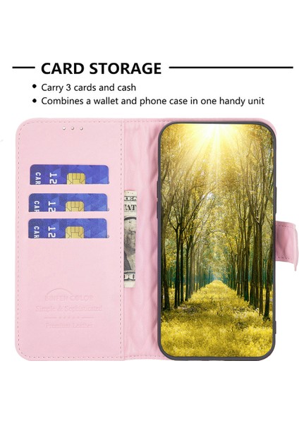 Xiaomi Redmi Için Cüzdan Telefon Kılıfı Not 12 5g (Global)/(Hindistan)/(Çin)/poco X5 5g Flip Folio Deri Kapak Standı Telefon Vaka-Pembe (Yurt Dışından)
