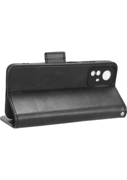 Xiaomi Için Redmi Note 12S 4g Pu Deri Cüzdan Telefon Kılıfı Baskılı Üçgen Katlama Stand Kapağı Black (Yurt Dışından) modelleri