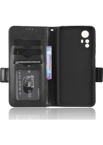 Xiaomi Için Redmi Note 12S 4g Pu Deri Cüzdan Telefon Kılıfı Baskılı Üçgen Katlama Stand Kapağı Black (Yurt Dışından) fırsatları