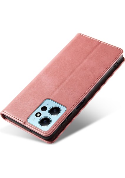 Xiaomi Için Redmi Note 12 4g Pu Deri Cüzdan Kılıf Buzağı Doku Standı Akıllı Telefon Kapak Golü Altın (Yurt Dışından)