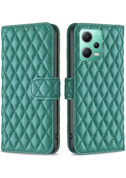 Xiaomi Redmi Için Cüzdan Telefon Kılıfı Not 12 5g (Global)/(Hindistan)/(Çin)/poco X5 5g Flip Folio Deri Kapak Standı Telefon Vaka Yeşili (Yurt Dışından)