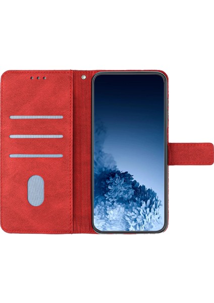 Xiaomi Redmi 12C 4g Için Şok Geçirmez Deri Telefon Kasası, Mandala Çiçek Telefon Kapağı Standı Cüzdan-Kırmızı (Yurt Dışından)