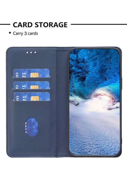 Xiaomi Redmi Için Stand Kılıfı Note 12 Pro 5g/12 Pro Speed ​​5g/poco X5 Pro 5g BF18 Deri Kart Tutucu Telefon Kapak Mavisi (Yurt Dışından)