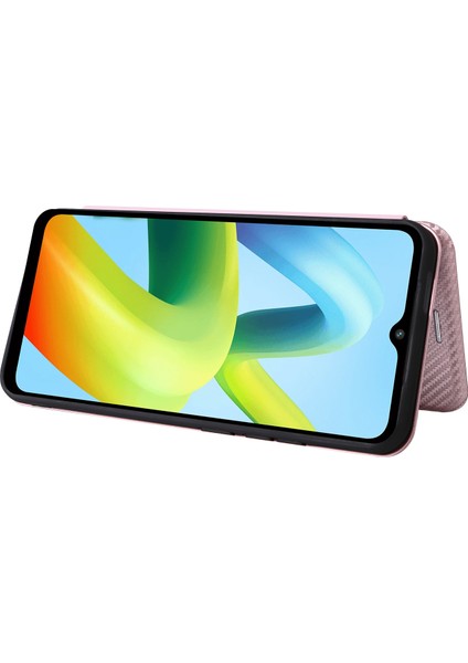 Xiaomi Için Redmi A1+ 4g/a2+ 4g/poco C50 4g Ön Çizgiye Karşı Pu Deri Telefon Kılıf Kart Yuvası Stand Karbon Fiber Doku Manyetik Flip Cover Gold Gold (Yurt Dışından) indirimleri