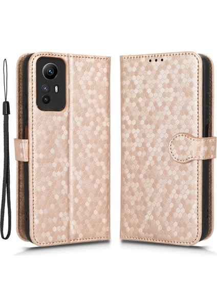 Xiaomi Için Redmi Not 12S 4g Dot Baskı Telefon Savaşı Pu Deri Deri Telefon Kılıfı Gold (Yurt Dışından) fiyatları