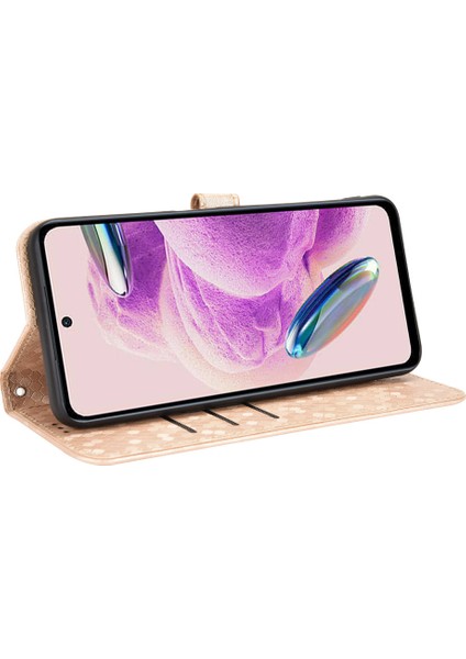 Xiaomi Için Redmi Not 12S 4g Dot Baskı Telefon Savaşı Pu Deri Deri Telefon Kılıfı Gold (Yurt Dışından) modelleri