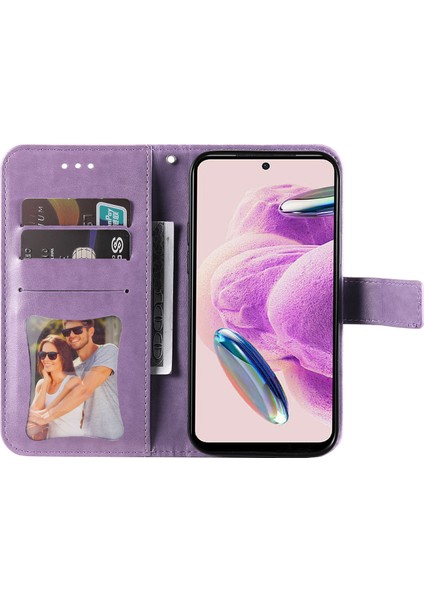 Xiaomi Için Redmi Note 12S 4g Anti-Dut Pu Deri Kapak Çiçeği Baskı Telefon Standı Cüzdan Telefon Vaka Doğru (Yurt Dışından)