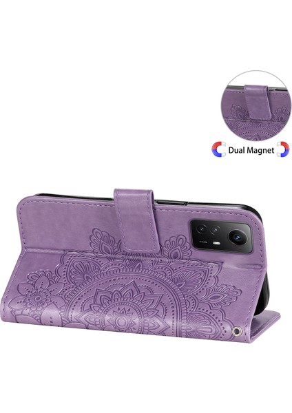 Xiaomi Için Redmi Note 12S 4g Anti-Dut Pu Deri Kapak Çiçeği Baskı Telefon Standı Cüzdan Telefon Vaka Doğru (Yurt Dışından) fırsatları