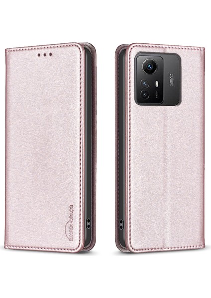 BF18 Xiaomi Redmi Için Koruyucu Kılıf Not 12S 4g Telefon Kabuk Deri Kapak Kart Tutucu Golü Altın (Yurt Dışından)
