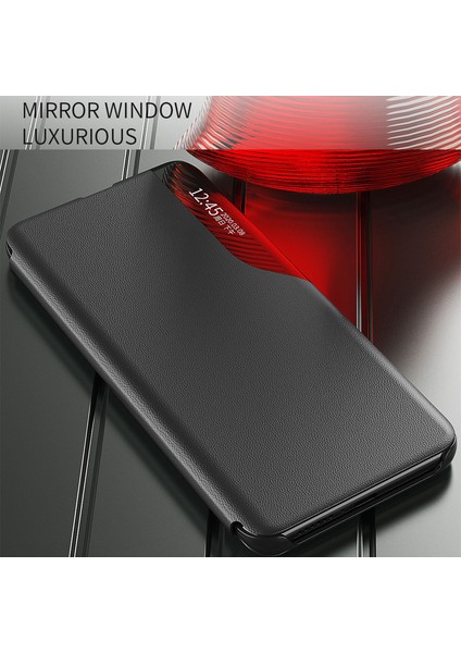 Xiaomi Poco F5 Pro 5g/redmi K60 Pro 5G/K60 5g Cep Telefon Kılıfı Stand Pu Deri Kapak Pencere Black (Yurt Dışından)