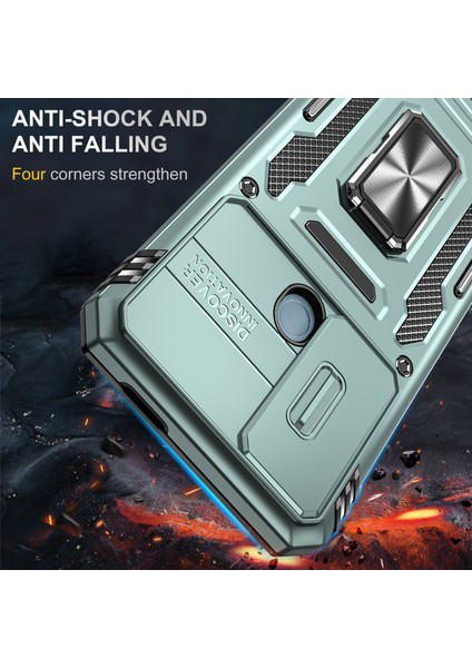 Xiaomi Için Zırh Serisi Poco C50 4g/redmi A1+ 4g/a2+ 4g Slayt Lens Kickstand Kapak Pc+ Tpu Telefon Vaka Yeşili (Yurt Dışından) fiyatları