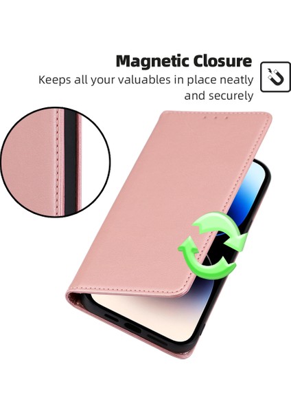 Xiaomi Için 13 Ultra Buzağı Dokusu Telefon Deri Kılıf Stand Cüzdan Koruyucu Telefon Kapak Çizgi Altın (Yurt Dışından)
