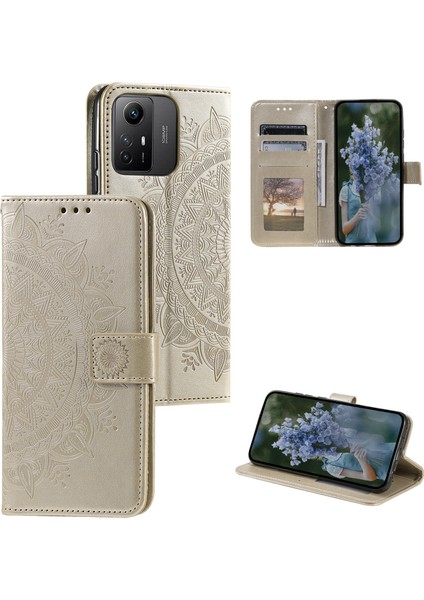 Xiaomi Için Redmi Note 12S 4g Pu Deri Cüzdan Telefon Kılıf Mandala Çiçek Baskı Anti-Drop Stand Kapağı-Sold (Yurt Dışından) indirimleri