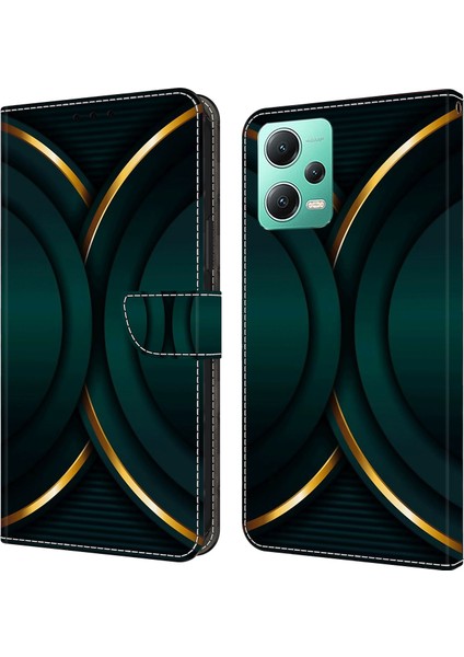 Xiaomi Redmi Için Telefon Kılıfı Not 12 5g (Çin)/(Hindistan)/(Global)/poco X5 5g, Pu Deri 3D Desen Stand Flip Cüzdan Kapak Kontur (Yurt Dışından) fiyatları