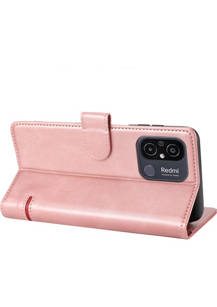 Xiaomi Redmi Için 12C 4G/11A 4g/poco C55 4g Stand Cüzdan Kapağı Yatay Hat Deri Kılıf Pembe (Yurt Dışından) indirimleri