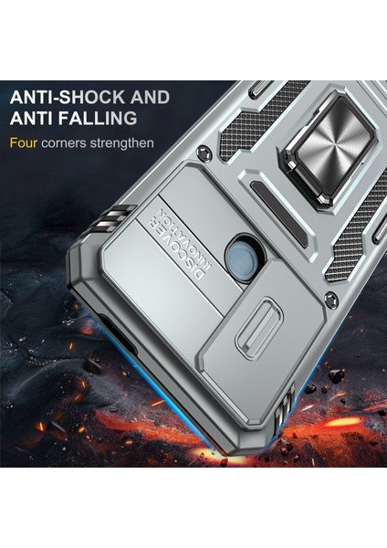 Xiaomi Için Zırh Serisi Poco C50 4g/redmı A1+ 4g/a2+ 4g Slayt Lens Kickstand Kapak Pc+ Tpu Telefon Case-Grey (Yurt Dışından) fiyatları