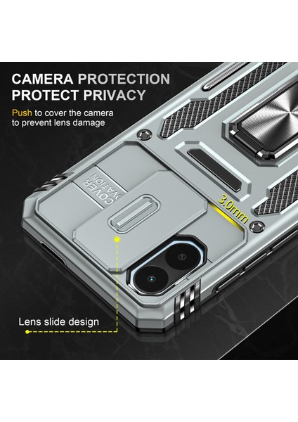 Xiaomi Için Zırh Serisi Poco C50 4g/redmı A1+ 4g/a2+ 4g Slayt Lens Kickstand Kapak Pc+ Tpu Telefon Case-Grey (Yurt Dışından) indirimleri