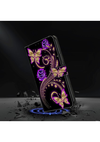 Xiaomi Redmi Için Telefon Kılıfı Not 12 5g (Çin)/(Hindistan)/(Global)/poco X5 5g, Pu Deri 3D Desen Standı Flip Cüzdan Kapak-Etkin Çiçekler/kelebekler (Yurt Dışından) fırsatları