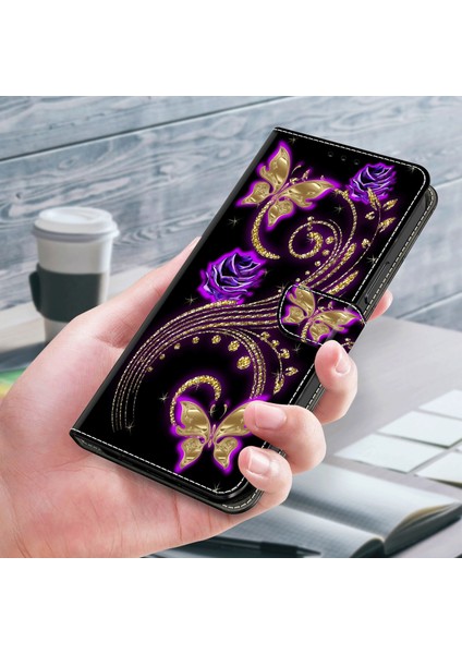 Xiaomi Redmi Için Telefon Kılıfı Not 12 5g (Çin)/(Hindistan)/(Global)/poco X5 5g, Pu Deri 3D Desen Standı Flip Cüzdan Kapak-Etkin Çiçekler/kelebekler (Yurt Dışından) indirimleri