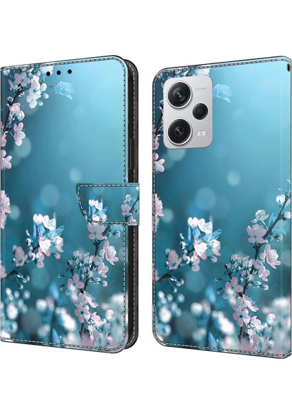 Xiaomi Redmi Için 3D Desen Telefon Kılıfı Not 12 Pro 5g/not 12 Pro Speed ​​5g/poco X5 Pro 5g, Cüzdan Stand Deri Kapak Çiçekleri (Yurt Dışından)