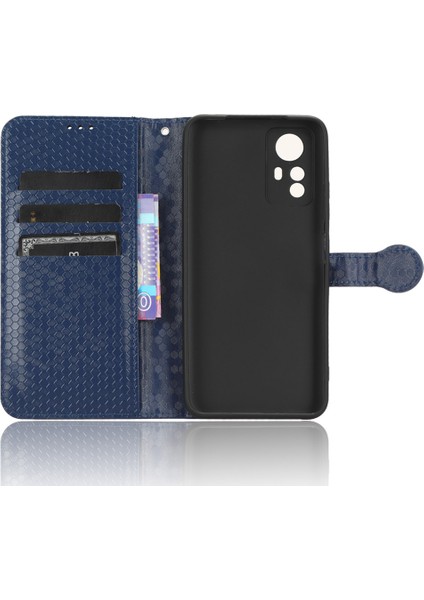 Xiaomi Için Redmi Note 12S 4g Dot Baskı Telefon Savaşı Pu Deri Deri Cellet Telefon Vaka-Dark Mavi (Yurt Dışından) indirimleri