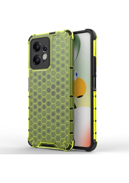 Xiaomi Için Redmi Note 12 4g Petek Doku Telefon Kılıfı Tpu+Pc Anti-Drop Akıllı Telefon Kapak Yeşil (Yurt Dışından)