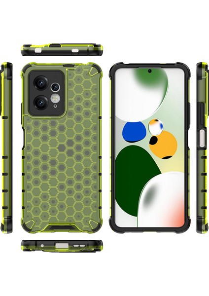 Xiaomi Için Redmi Note 12 4g Petek Doku Telefon Kılıfı Tpu+Pc Anti-Drop Akıllı Telefon Kapak Yeşil (Yurt Dışından)