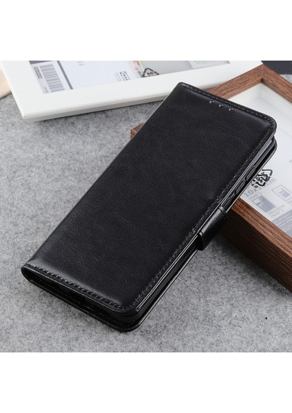Xiaomi Için Telefon Kılıfı 13 Ultra Pu Deri+Tpu Cüzdan Çılgın At Doku Standı Kabuk Kapağı Black (Yurt Dışından)