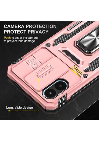 Xiaomi Için Zırh Serisi Poco C50 4g/redmı A1+ 4g/a2+ 4g Slayt Lens Kickstand Kapak Pc+ Tpu Telefon Kılıfı Gold (Yurt Dışından) indirimleri