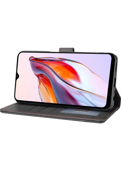 Xiaomi Redmi Için 12C 4G/11A 4g/poco C55 4g Stand Cüzdan Kapağı Yatay Hat Deri Kılıf Black (Yurt Dışından) fırsatları
