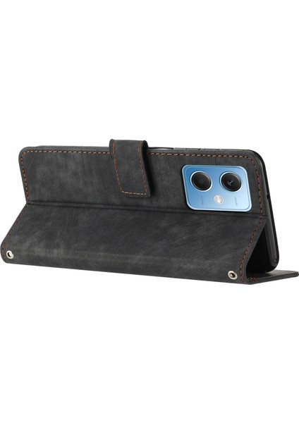 Xiaomi Için Poco X5 5g/redmi Note 12 5g (Çin)/(Global)/(Hindistan) Hatlar Baskılı Deri Cüzdan Kapağı Stand-Black ile Cilt Touch Telefon Kılıfı (Yurt Dışından) indirimleri