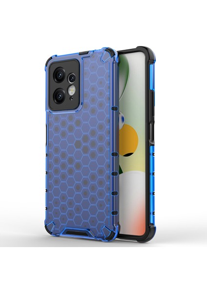 Xiaomi Için Redmi Note 12 4g Petek Doku Telefon Kılıfı Tpu+Pc Anti-Drop Akıllı Telefon Kapak-Blue (Yurt Dışından)
