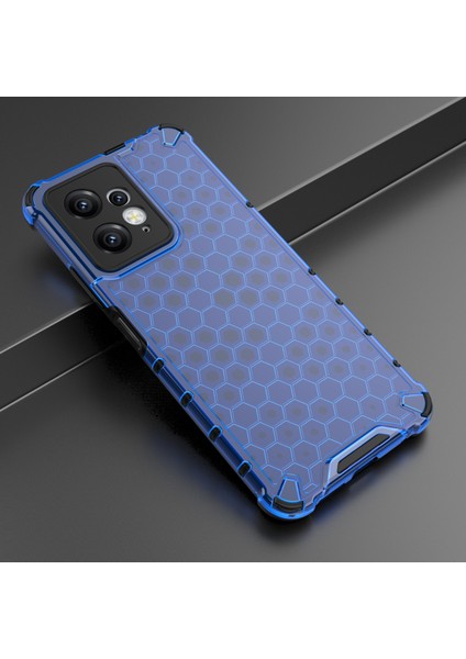Xiaomi Için Redmi Note 12 4g Petek Doku Telefon Kılıfı Tpu+Pc Anti-Drop Akıllı Telefon Kapak-Blue (Yurt Dışından) modelleri