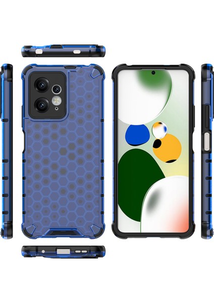 Xiaomi Için Redmi Note 12 4g Petek Doku Telefon Kılıfı Tpu+Pc Anti-Drop Akıllı Telefon Kapak-Blue (Yurt Dışından) indirimleri